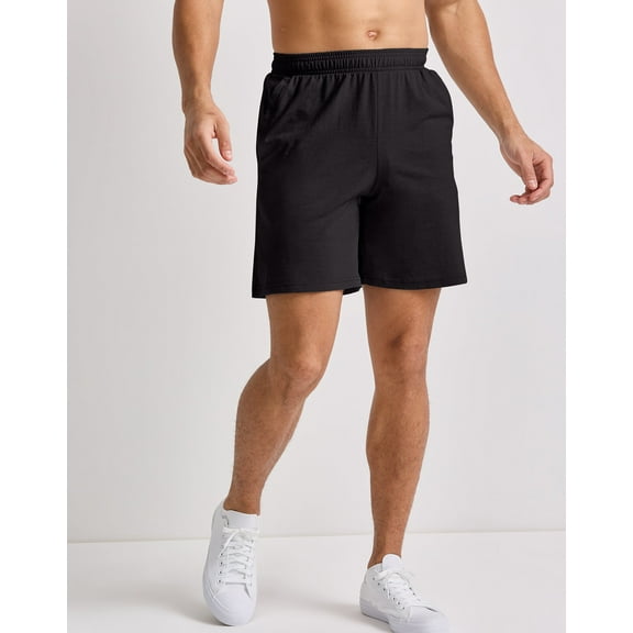 Hanes Originals Jersey Shorts Men's Tri-Blend Pull-On Elastic Waistband Pockets 7 inseam