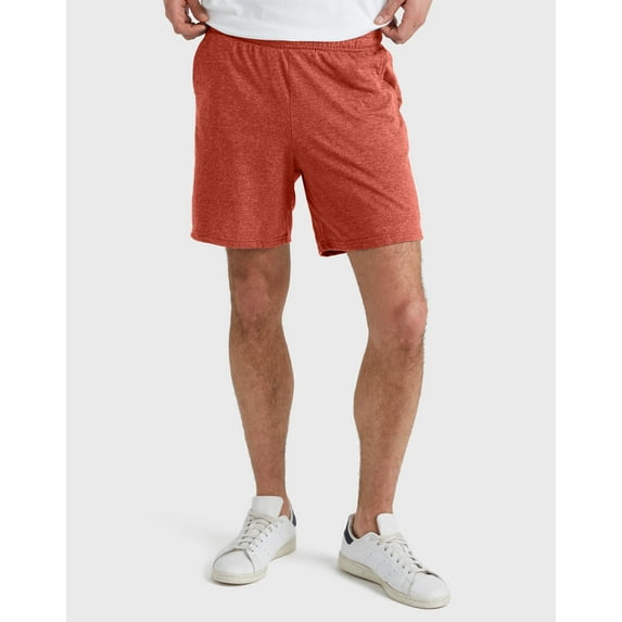 Hanes Originals Jersey Shorts Men's Tri-Blend Pull-On Elastic Waistband Pockets 7 inseam