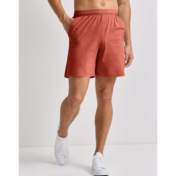 Hanes Originals Jersey Shorts Men's Tri-Blend Pull-On Elastic Waistband Pockets 7 inseam