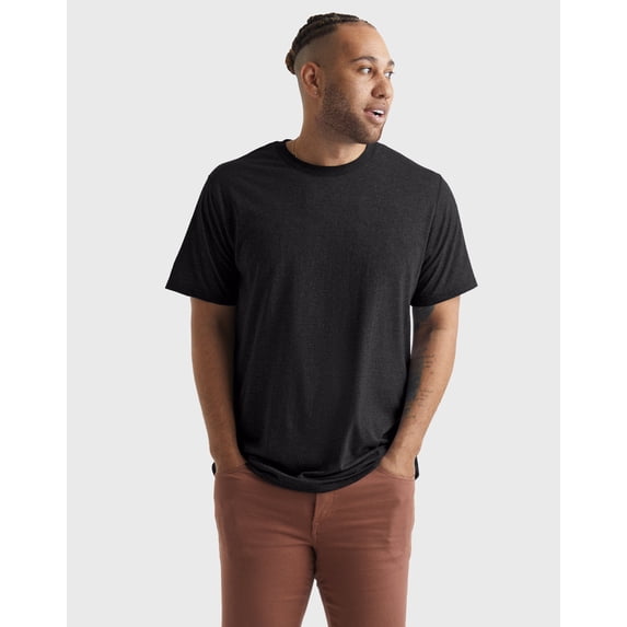 Hanes Originals Men's Tri-Blend T-Shirt (Big & Tall Sizes) Black XLT