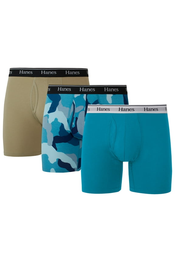 Underwear Boxer Briefs Pack, 3-Pack, Originals Cotton-Stretch Boxer Briefs, Breathable