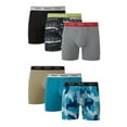 thumbnail image 1 of Hanes Originals Men’s Boxer Briefs, Moisture-Wicking Stretch Cotton, Blues, 6-Pack, 1 of 9