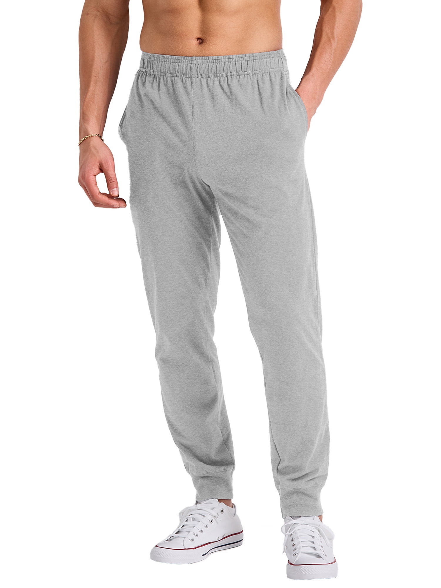 Hanes Originals Men's Cotton Joggers with Pockets, 30.5 Light Steel 2XL