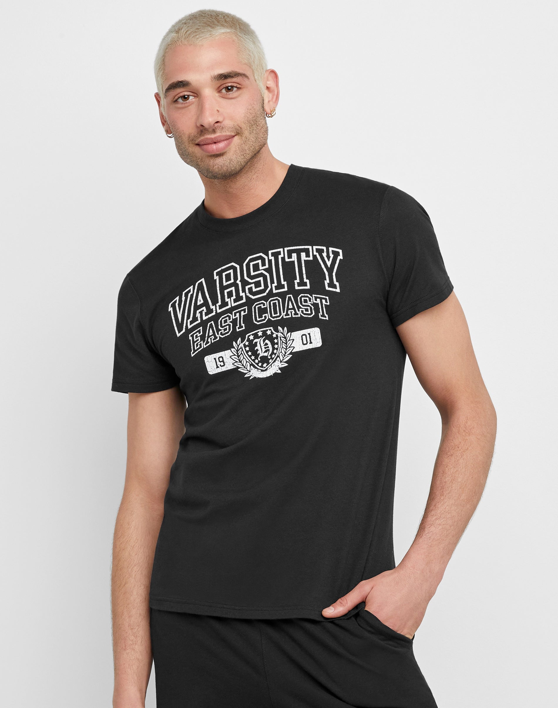 Hanes Men's Cotton Graphic T-Shirt, Legendary 1901 Black XL