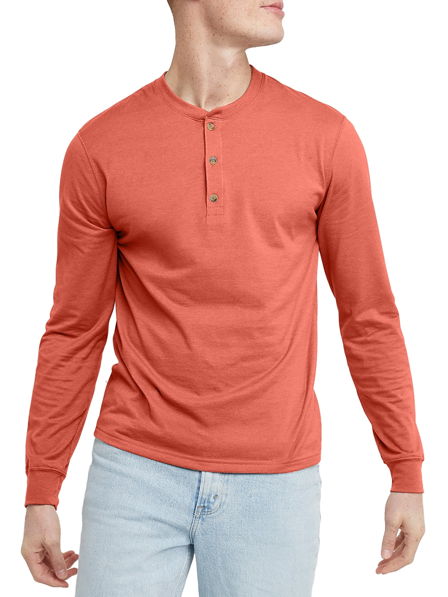 Hanes Originals Men's Long Sleeve Henley T-Shirt