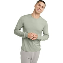 Hanes Originals Men's Cotton Long Sleeve T-Shirt Equilibrium Green 2XL
