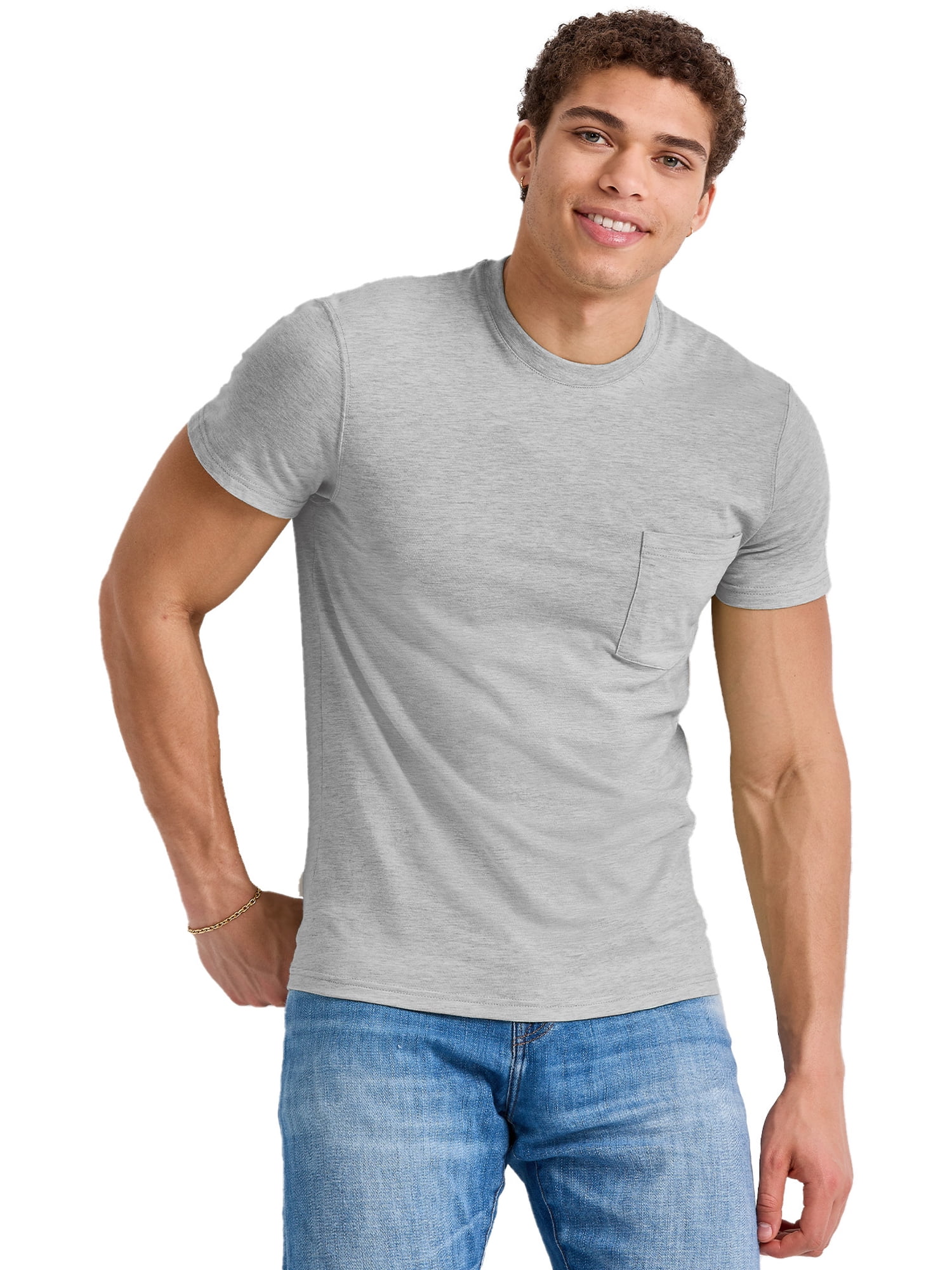 hanes pocket tees for men