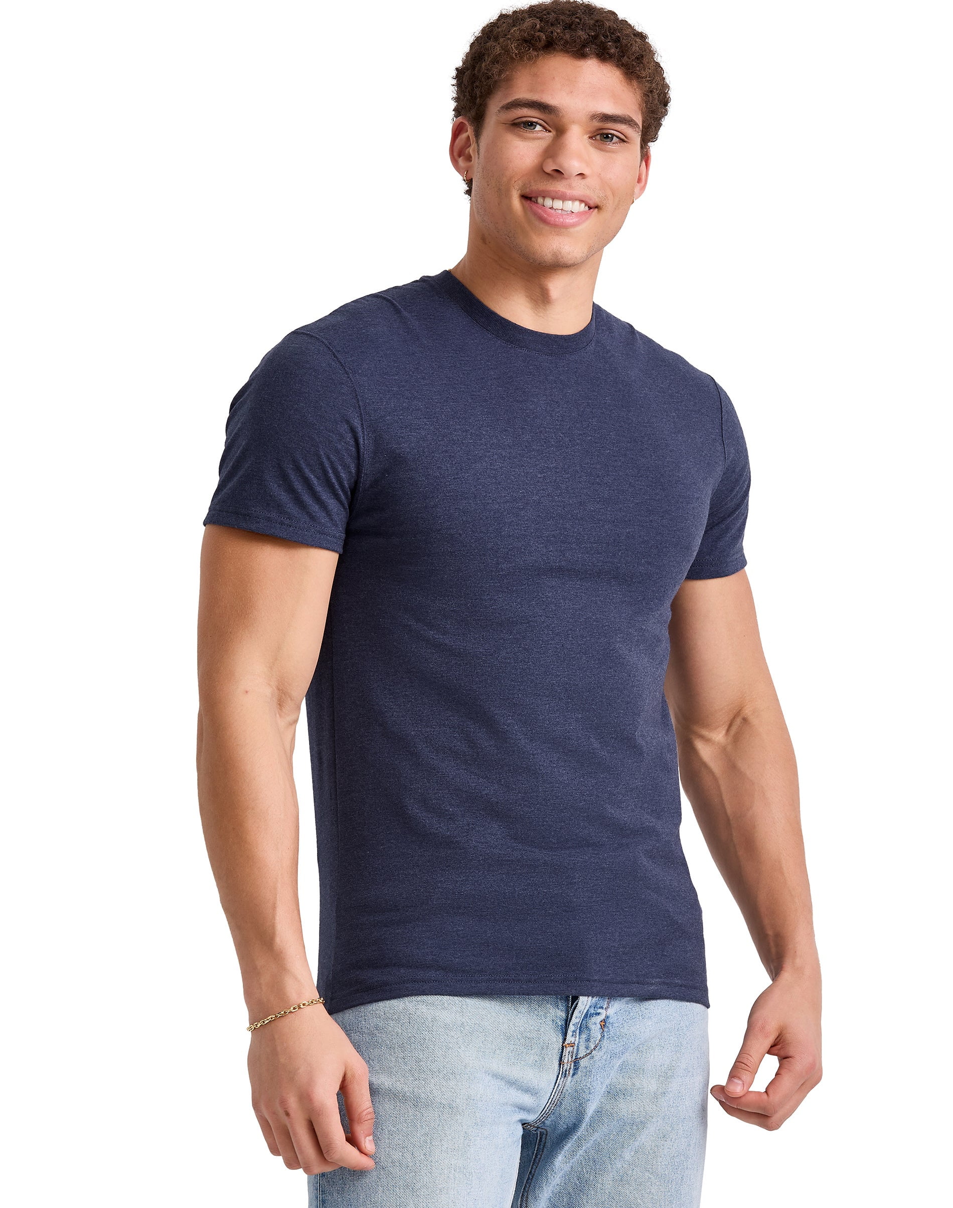 Hanes Originals Men's Cotton T-Shirt (Big & Tall Sizes) Athletic Navy ...