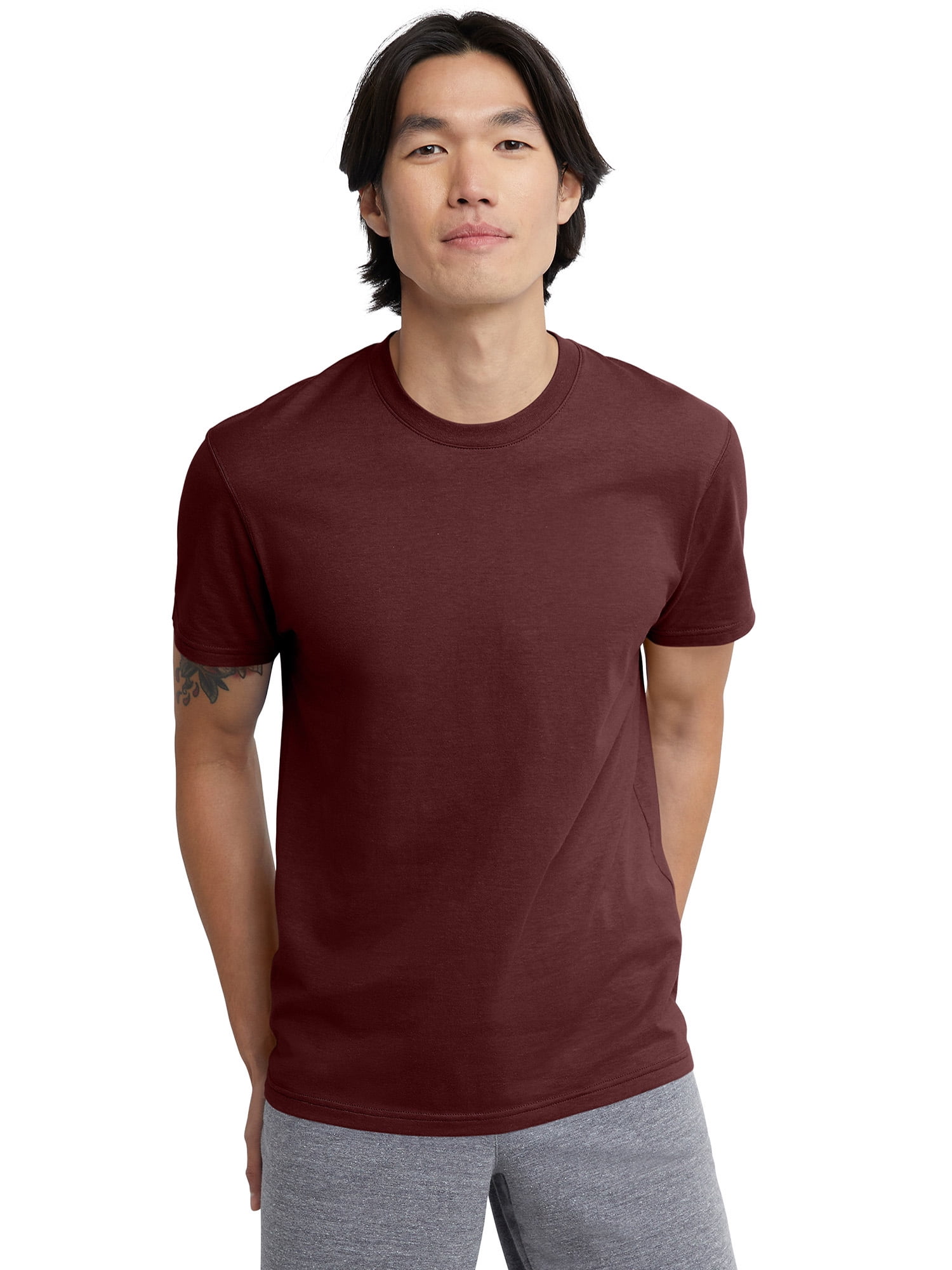 Hanes Originals Men's Lightweight Cotton Short Sleeve Crewneck T-Shirt, Sizes S-3XL