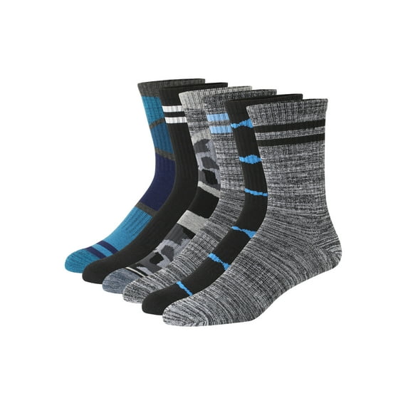 Hanes Originals Men’s Crew Socks, 6-12, 6-Pairs