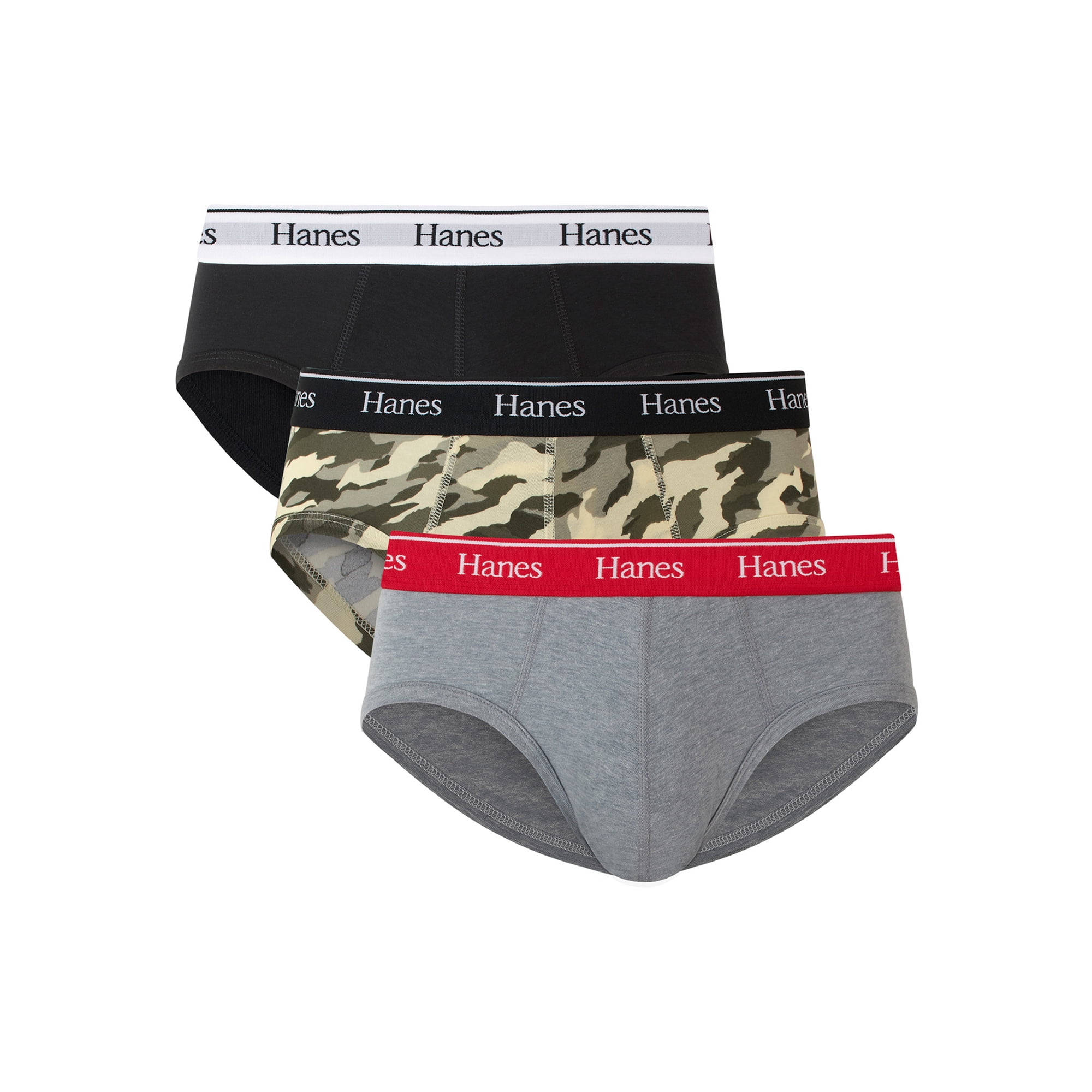 Hanes Originals Men's Dyed Brief, Moisture Wicking Stretch Cotton Brief, 3-Pack