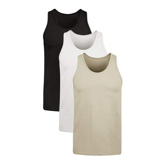 Hanes Originals Men's Dyed Tank, Stretch Cotton Tank, 3-Pack