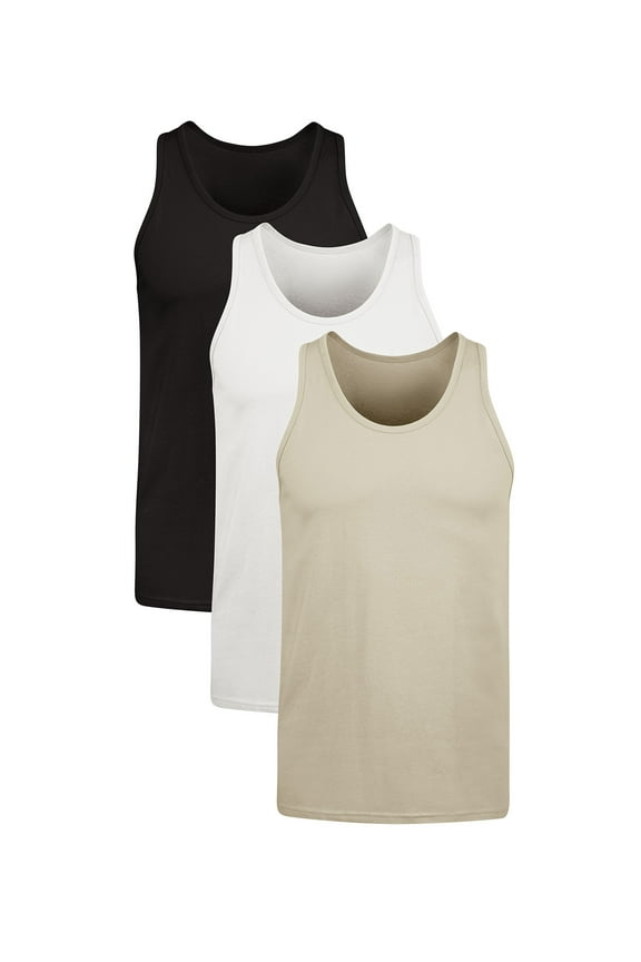 Originals Men's Dyed Tank, Stretch Cotton Tank, 3-Pack