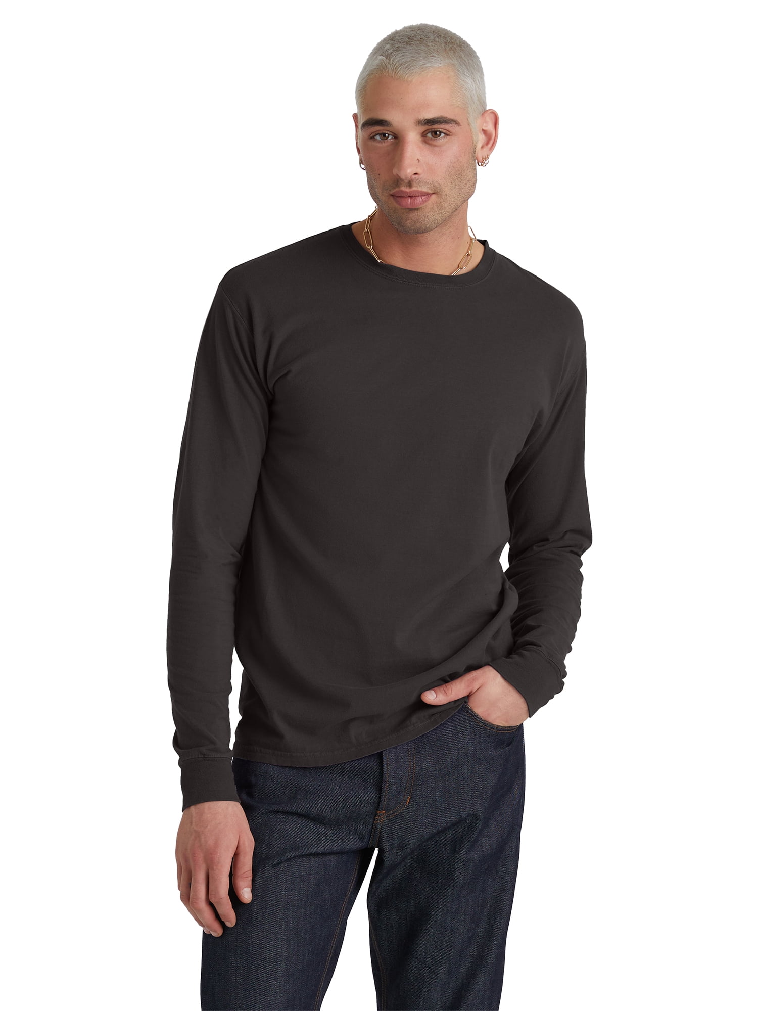 Hanes Originals Men's Garment Dyed Long-Sleeve T-Shirt, Sizes S-3XL