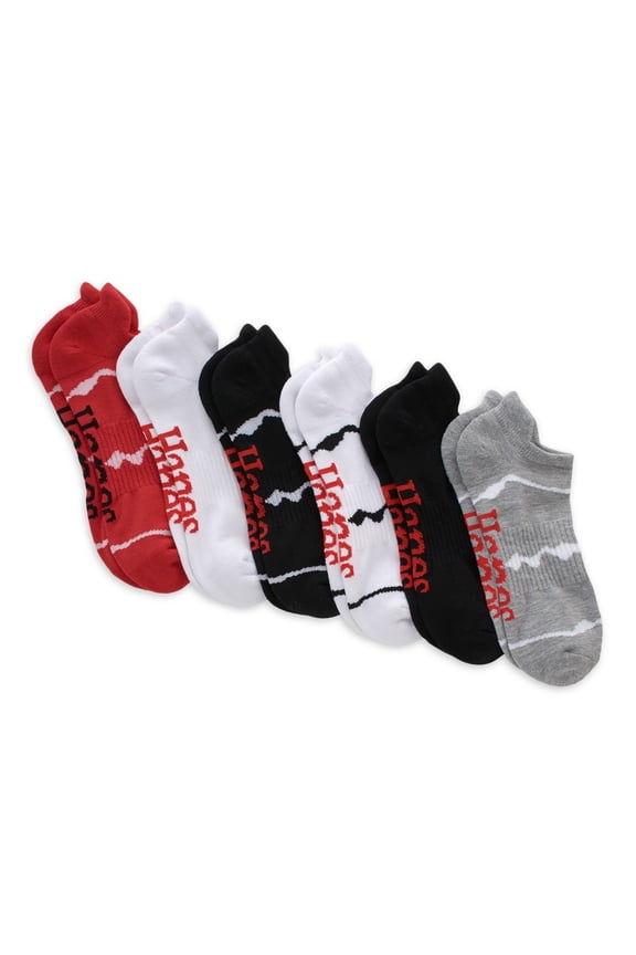 Originals Men's Heel Shield Socks, Moisture Wicking, 6-Pair Pack