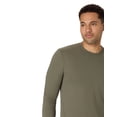 thumbnail image 1 of Hanes Originals Men's Long Sleeve Tri-Blend T-Shirt Fatigue Green 3XL, 1 of 6