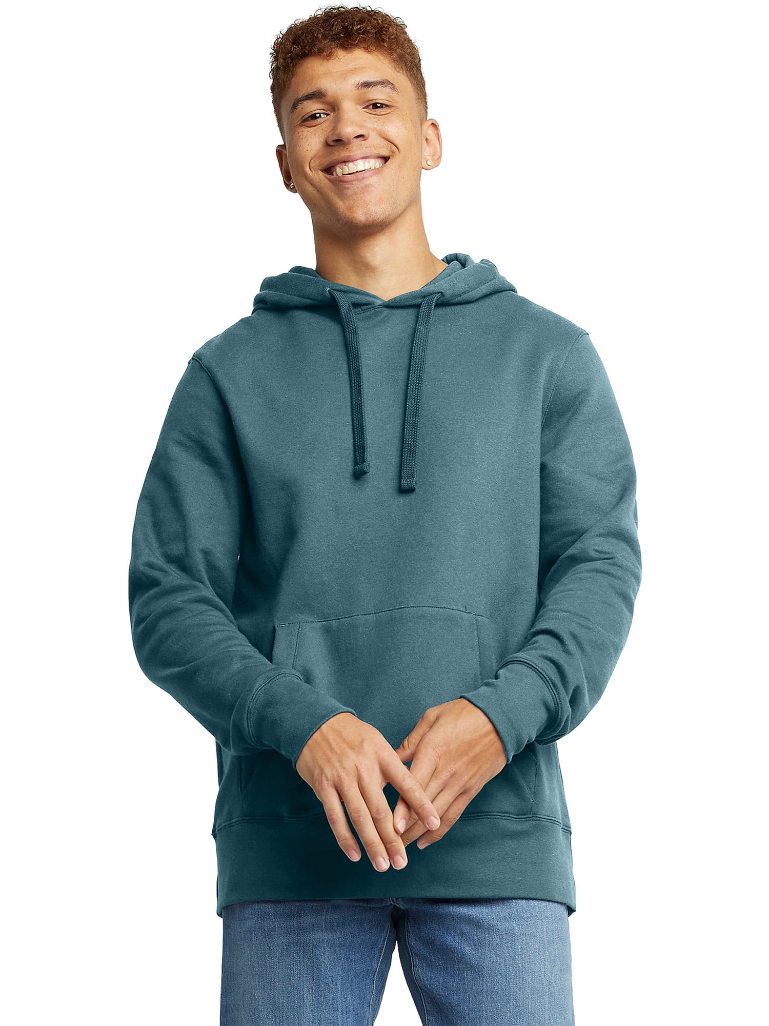 Hanes Originals Men's Midweight Fleece Pullover Hooded Sweatshirt