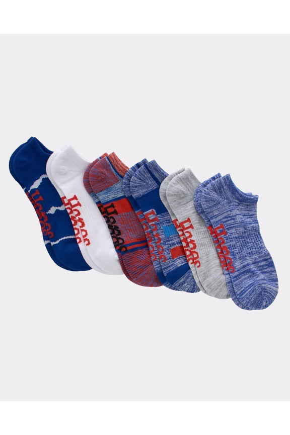 Originals Men's No Show Socks, Moisture Wicking, 6-Pairs Blue Allure 6-12