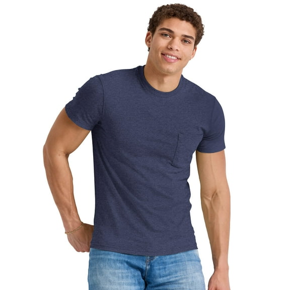 Hanes Originals Men's Pocket T-Shirt Cotton Crewneck Short Sleeve Tee Lightweight S-3XL