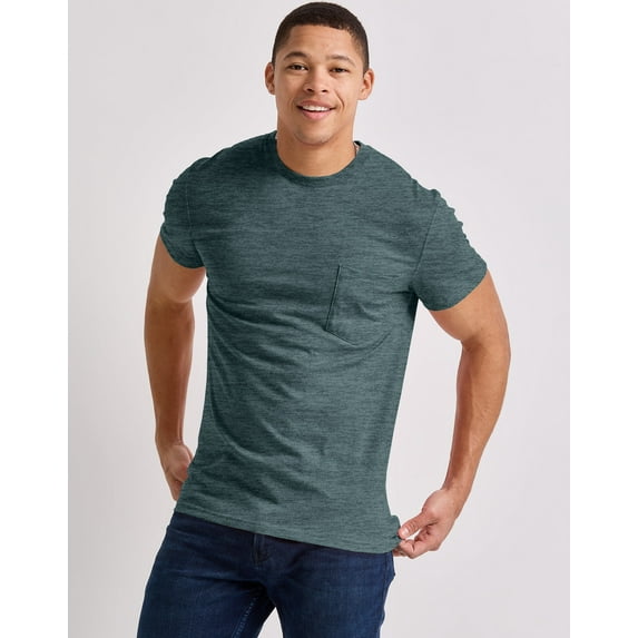 Hanes Originals Men's Pocket T-Shirt Tri-Blend Tee Short Sleeve Tee Crewneck S-4XL
