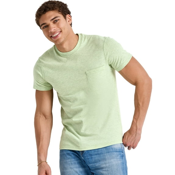 Hanes Originals Men's Pocket T-Shirt Tri-Blend Tee Short Sleeve Tee Crewneck S-4XL