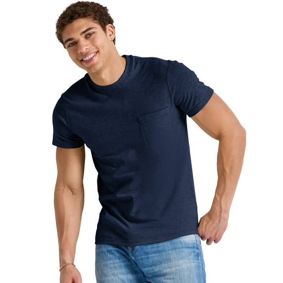 Hanes Originals Men's Pocket T-Shirt Tri-Blend Tee Short Sleeve Tee Crewneck S-4XL
