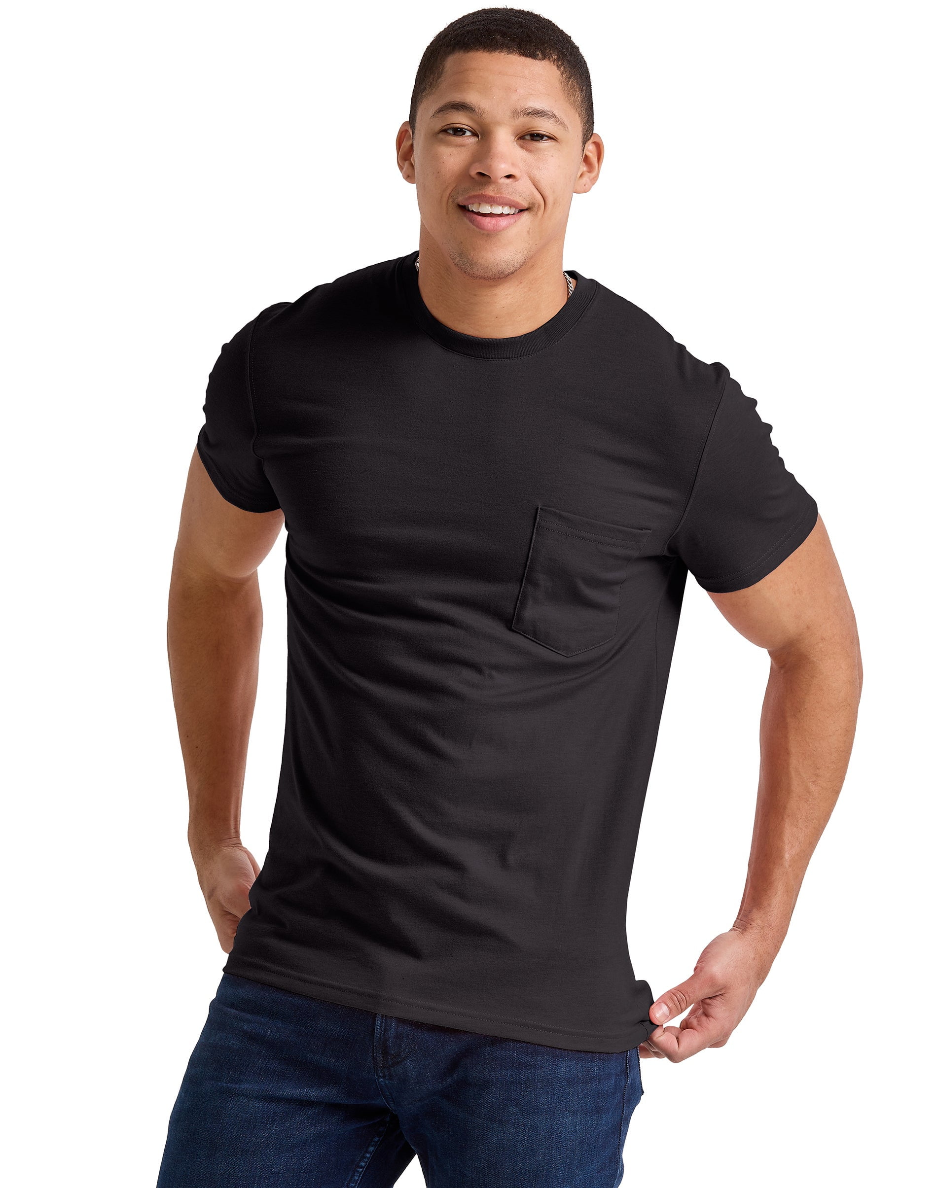 Hanes Originals Men's Pocket T-Shirt Tri-Blend Tee Short Sleeve Tee ...