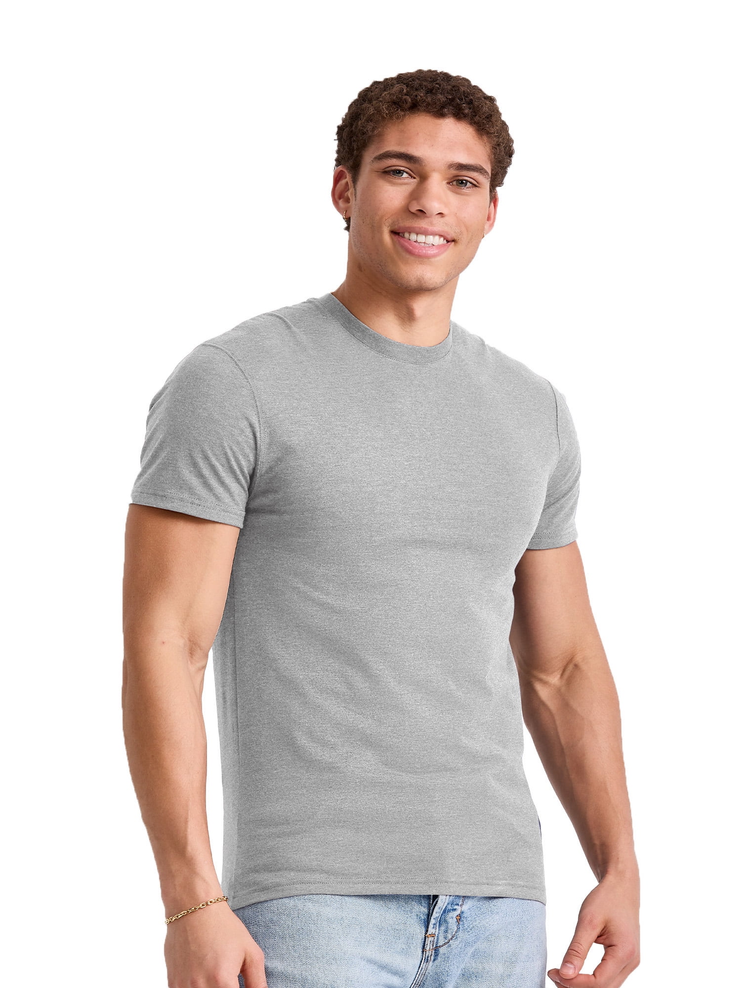 Hanes Originals Men's Short Sleeve Cotton TShirt Light Steel S