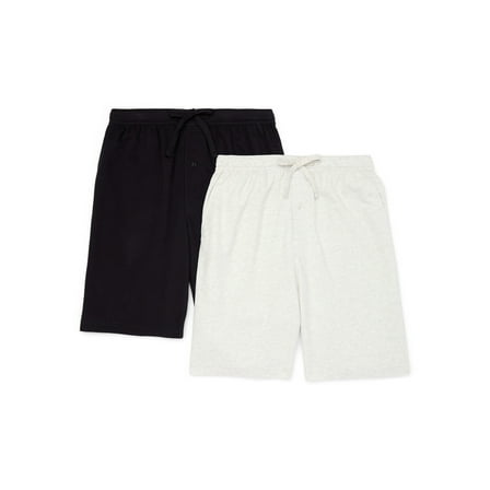 Hanes Originals Men's Soft Cotton French Terry Knit Sleep Shorts, 2-Pack, Sizes S-2XL