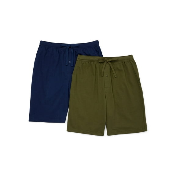 Hanes Originals Men's Soft Cotton French Terry Knit Sleep Shorts, 2-Pack, Sizes S-2XL