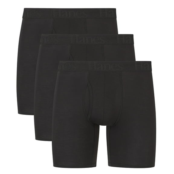 Hanes Originals Men's SuperSoft Boxer Brief Underwear, 3-Pack, Sizes S-2XL