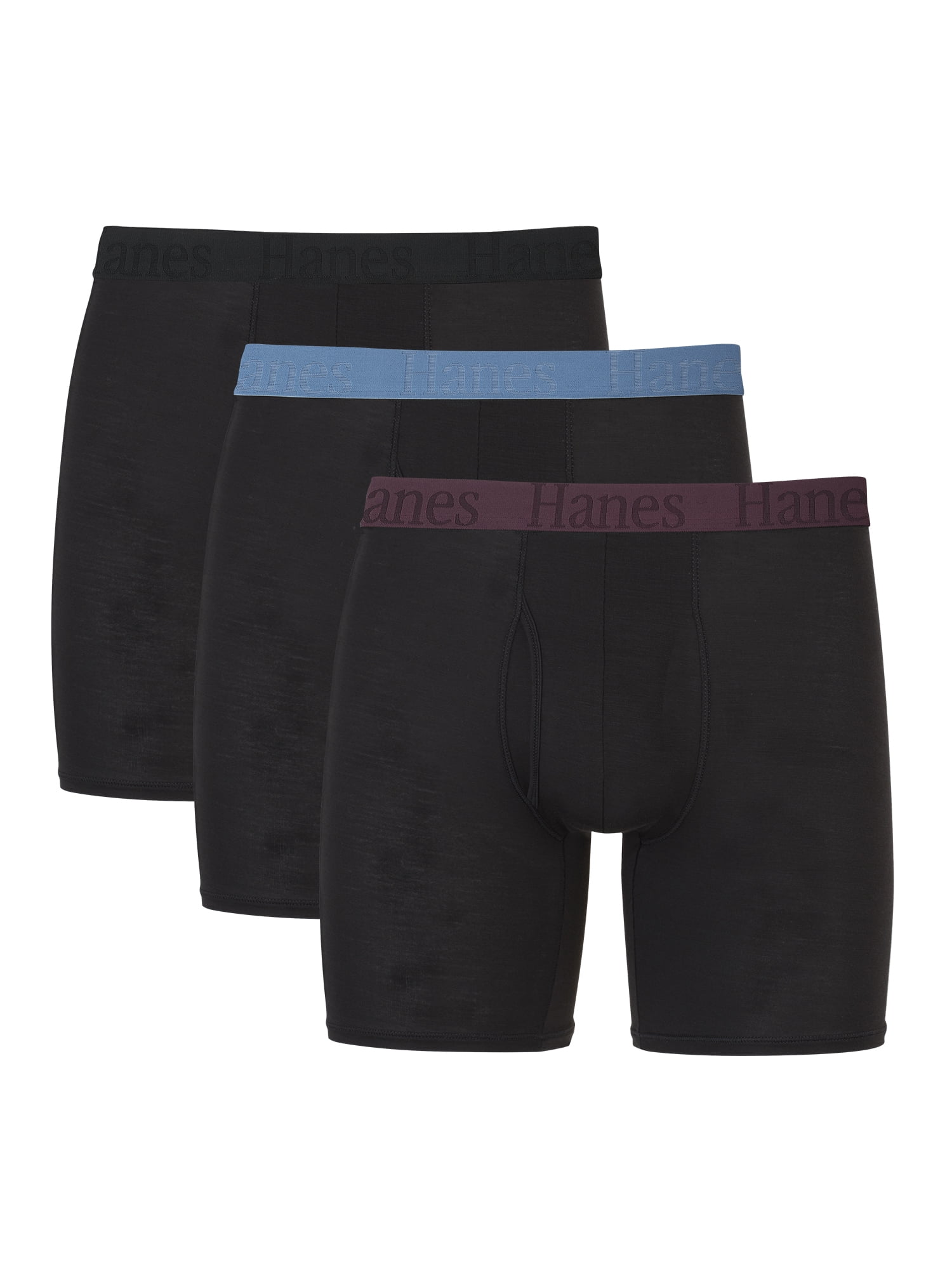 Hanes Originals Men's SuperSoft Boxer Brief Underwear, 3-Pack, Sizes S ...