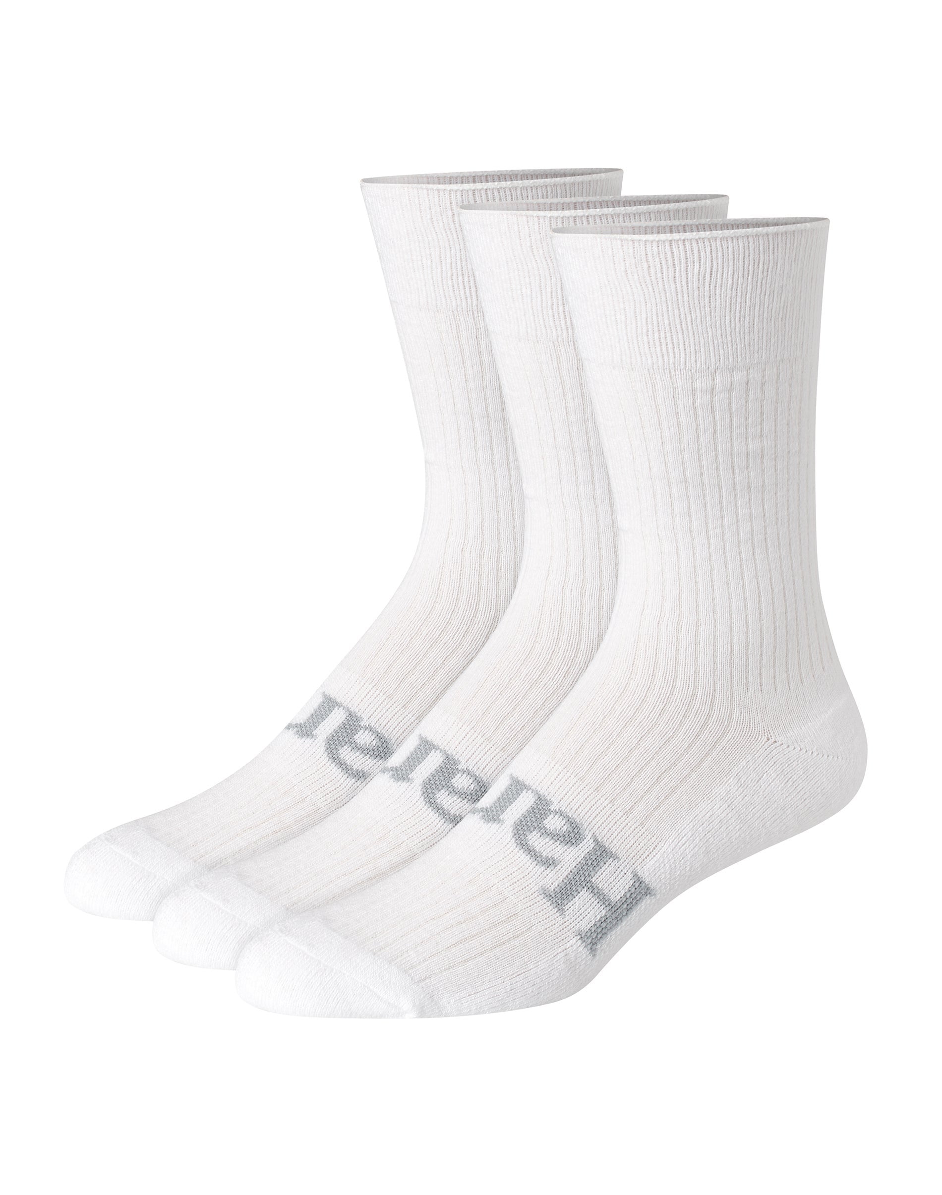 Hanes Originals Men's SuperSoft Crew Socks, 3-Pairs White 6