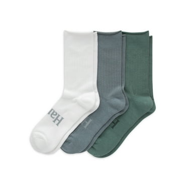 Hanes Originals Men’s SuperSoft Crew Socks, 6-12, 3-Pairs