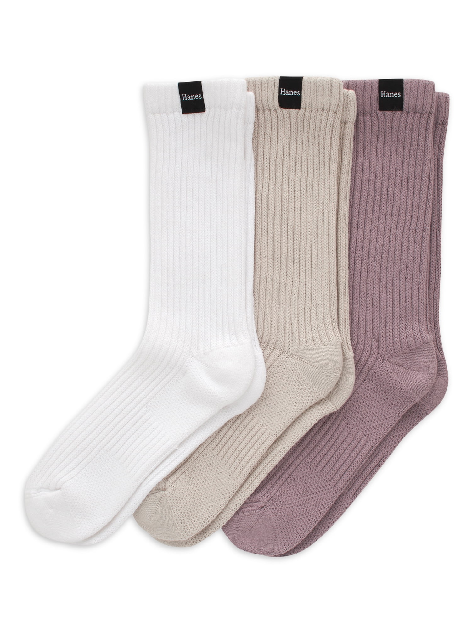 Hanes Originals Men's SuperSoft Slouch Crew Socks, 6-12, 3