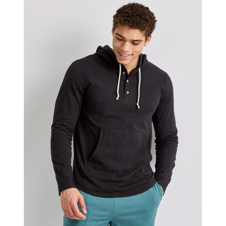 Henley hooded sweatshirt sale
