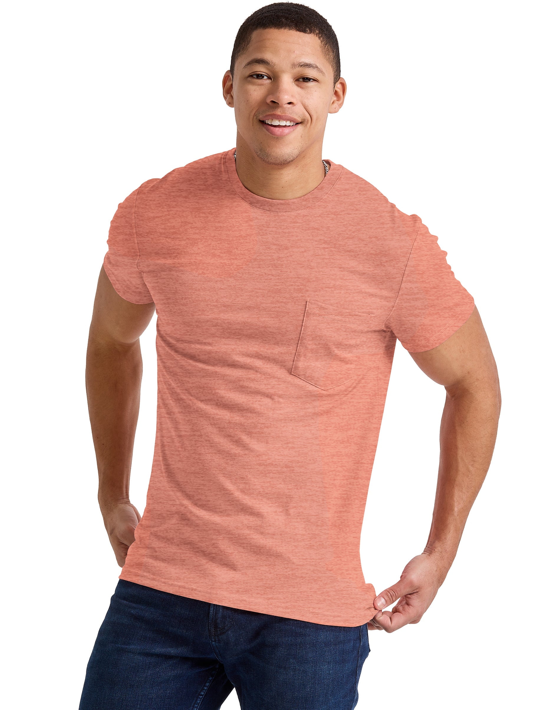 Hanes Originals Men's Pocket T-Shirt Tri-Blend Tee Short Sleeve Tee ...