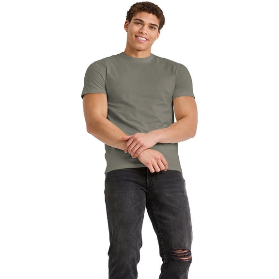 Hanes Men's & Big & Tall Men's Triblend Lightweight Crewneck Tee Shirt, Sizes S-4XLT