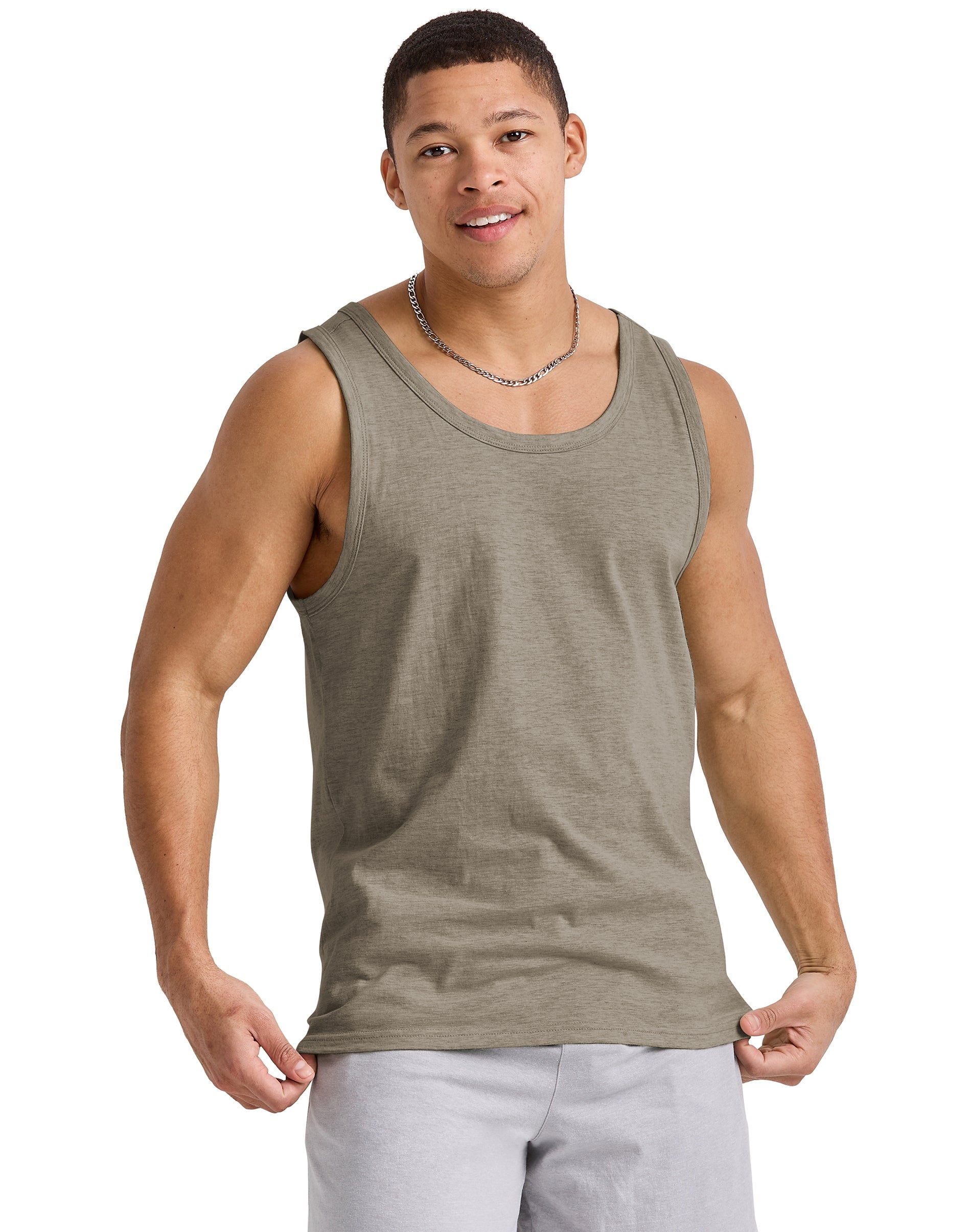 Hanes Men's & Big Men's Active Tri-Blend Originals Tank Top, Sizes S ...