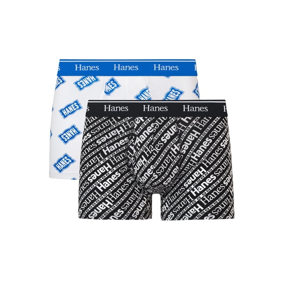 Hanes Originals Men’s Underwear Trunks, Moisture-Wicking Stretch Cotton, 2-Pack