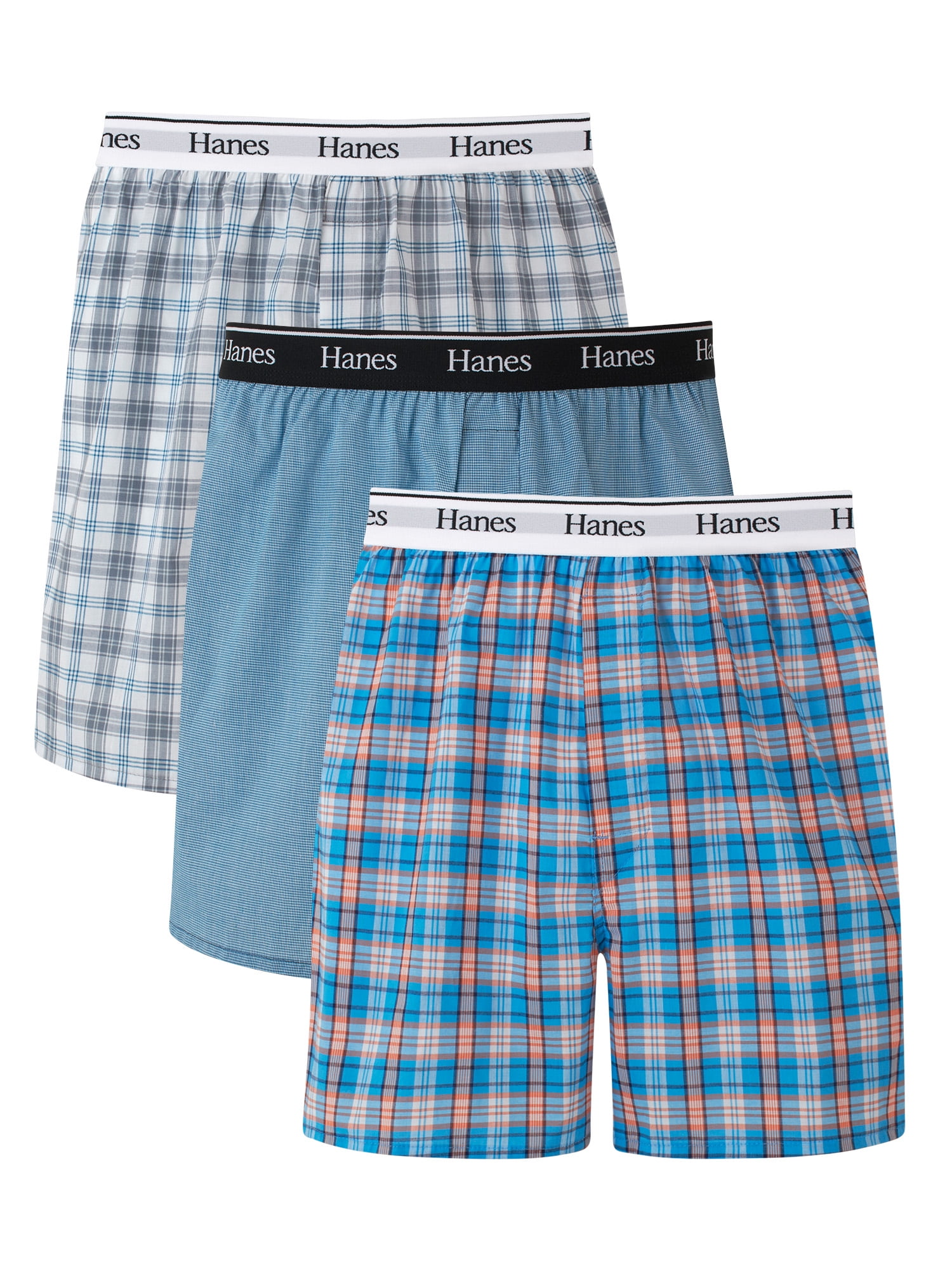 Hanes Originals Men's Moisture Wicking Boxer Shorts, 3-Pack