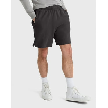 Hanes Sweat Shorts Men's Garment Dyed Midweight Elastic Waist Drawcord 8 inseam