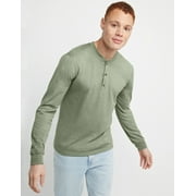Hanes Originals Mens Ringspun Cotton Three Button Long Sleeve Henley Shirt, Sizes S-3XL