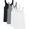 thumbnail image 1 of Hanes Originals Pack, Soft Cotton Rib Tank Tops for Women, 4-Pack, 1 of 6