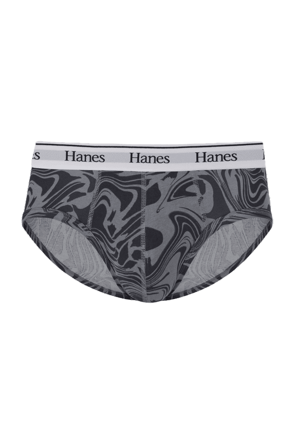 Originals Premium Men's Briefs - Gray Swirl Print, Small