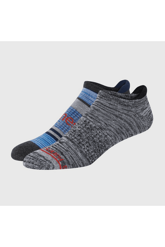 Originals Premium Men's Free Feed Heel Shield Socks 2pk - Gray/Blue, 6-12
