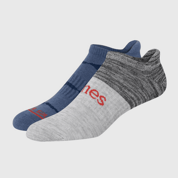 Hanes Originals Premium Men's Misty Mountain/Coil Heel Shield Socks 2pk - Blue, 6-12