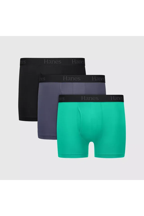 Originals Premium Men's Super Stretch Trunks 3pk, Green/Gray/Black