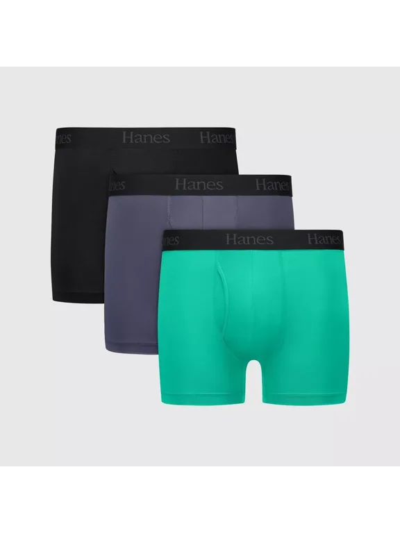 Originals Premium Men's Super Stretch Trunks 3pk, Green/Gray/Black