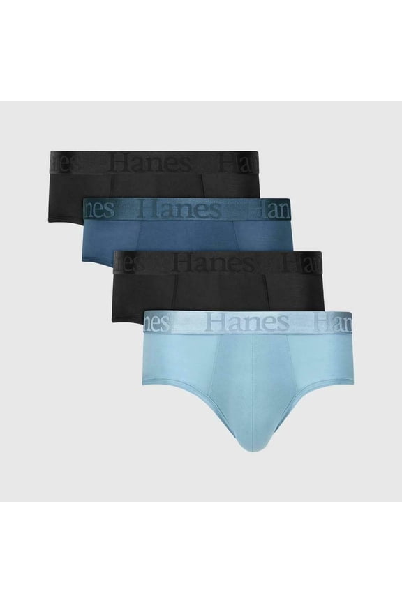 Originals Premium Men's SuperSoft Briefs 4pk -Teal Blue/Blue/Black